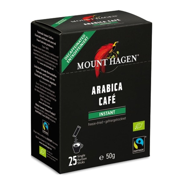 Mount Hagen Organic Fair Trade Caffeinated Instant Coffee Stick, 1.8