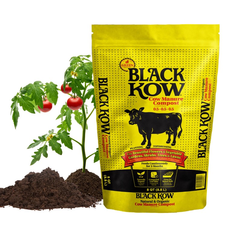 Black Kow Nitrogen Phosphate Composted Cow Manure Fertilizer for Soil,