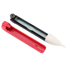 Akozon Voltage Tester Pen, Non-Contact Test Pencil Electricity Detector with LED Light Electricity Voltage Tester Mains Tester Electrical Pen Ultra-safe Induction Pen (Red)