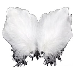 Feather Hair Clip Swan Feather Faux Crystal Ballet Style Hair Pins Accessories for Women Girls (white)