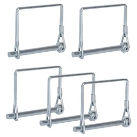 Pipe Folding Cotter Pins, Pack of 5, One Cotter Pins, 8 mm Folding Cotter Pins, Locking Pin with Square Shank, Rectangle Carbon Steel Safety Pin for Hinges, Towing Hitch and Garden
