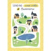 Easter Card Open Village - 7 x 5 inches -