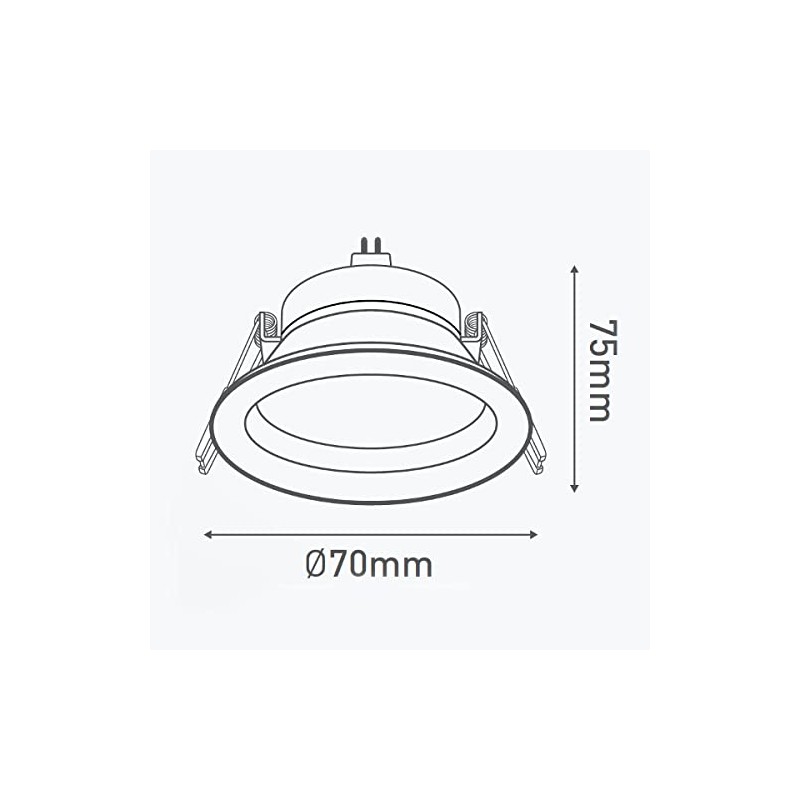 HPM MR16 LED Downlight, 70 mm Cut-Out, 7 W, Cool