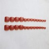 Anxncer 24Pcs Toenail Nail Tips Orange Nails