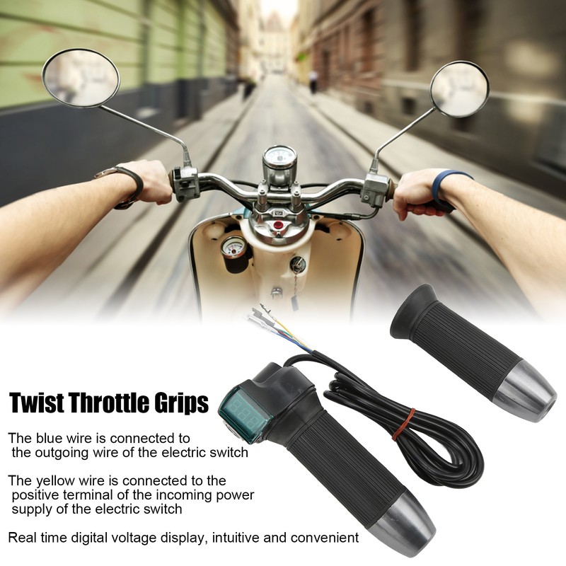 Electric Bike Handlebar Throttle Twist Grip Plastic Twist Throttle Accelerator