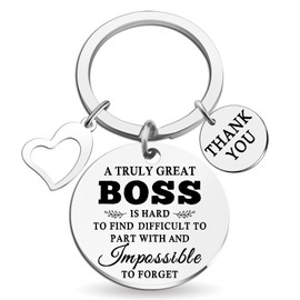 Best Boss Birthday Gifts for Men Women Cool Bosses Day Gifts for Boss Female Male Thank You Gift for Boss Lady A Truly Great Boss Is Hard to Find Leadership Keychain Stocking Stuffers for Adults,