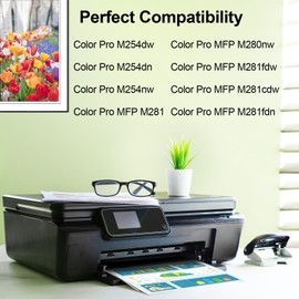 greencycle 202A Compatible toner Cartridge Replacement for HP 202A CF502A to Use with Color Laserjet Pro MFP M281fdw M281cdw M254dw M254nw M281fdn M254dn M280nw M254 M281 Printer (Yellow, 3-Pack)