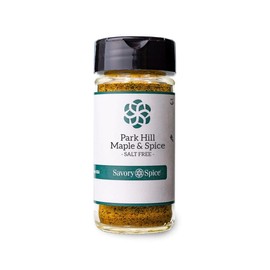 Savory Spice Park Hill Maple & Spice - Salt-Free Maple Pepper Blend | Maple, Sugar & Pepper Seasoning BBQ Dry Rub for Chicken, Pork, Salmon & Vegetables (Medium Jar - Net: 3.4 oz)