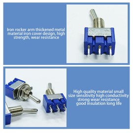 Gikfun MTS102 2 Position 3 Pins Mini Toggle Switch for Arduino (Pack of 10pcs) EK2021
