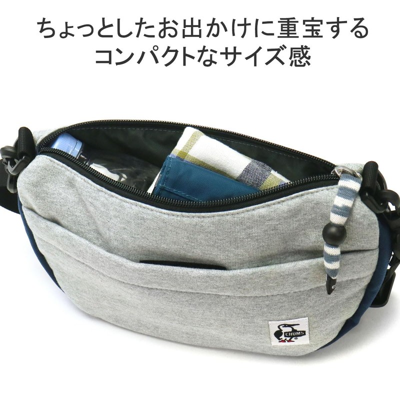 Chums Bag Mini Banana Shoulder Sweat Nylon, Sax/Orange