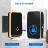 【No Battery Required】Wireless Doorbell Waterproof, AURTEC Door Chime Kit with