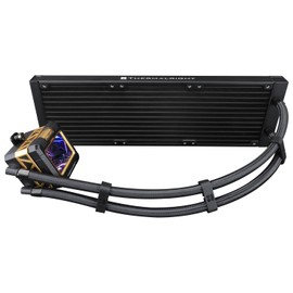 Thermalright FW360 Black X-360mm Aio CPU Liquid Cooler,IPS LCD Screen with 320 * 240 Resolution,for AM4/AM5,LGA1700/1851,‘2.4 inch’Magnet-Absorbent LCD Screen for Images,Can be Freely Matched with Fan