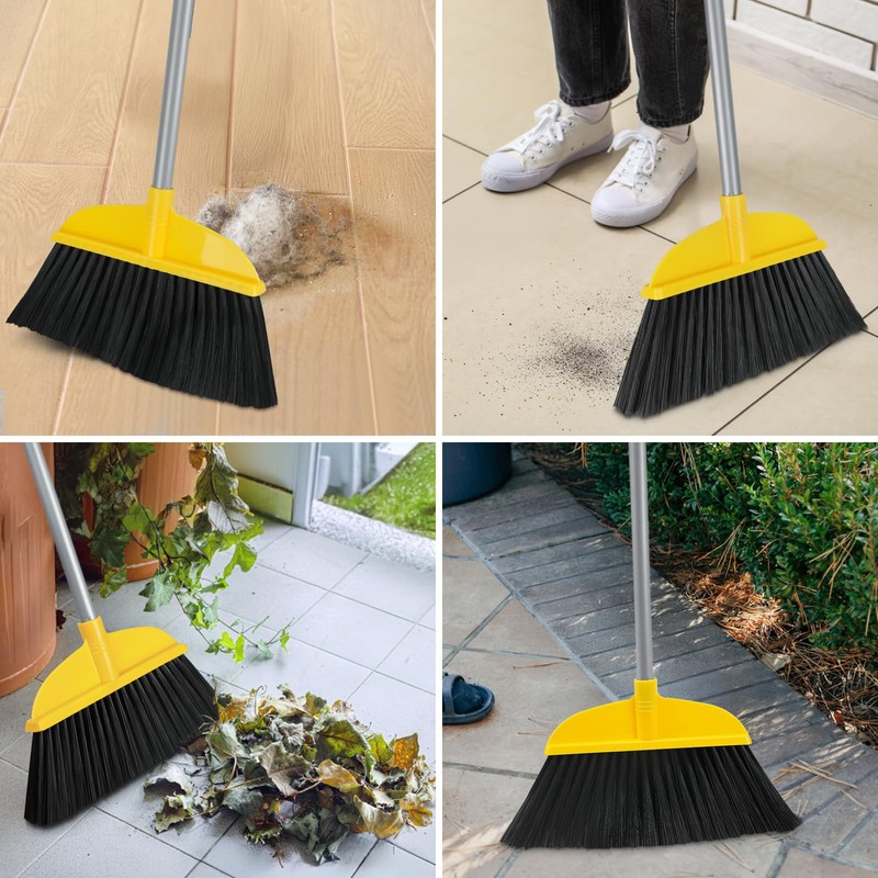 Broom for Hardwood Floors Indoor Sweeping Brooms with Soft Bristles