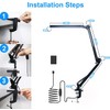 HaFundy LED Desk Lamp for Home,Office,Reading,Adjustable Eye-Caring Desk Light with