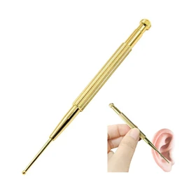 Abacad Face Massager, Spring Type, Ear Urn Stick, Press Point, Knock Type, Spring Bar, Pressure Point Pushing Rod, Massage Stick, Face, Ear, Pointer, Round Tip, Myofascial Release, Massage Supplies