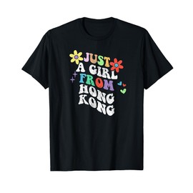 Retro Groovy Just A Girl From Hong Kong Mother's Day 2023 T-Shirt
