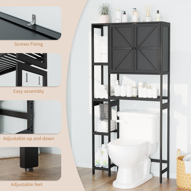 Wisuce Home Bamboo Over The Toilet Storage, Above Toilet Organizer