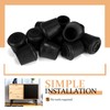 VOCOMO 5/8" Round Rubber Chair Leg Tips Caps, 16 Pack
