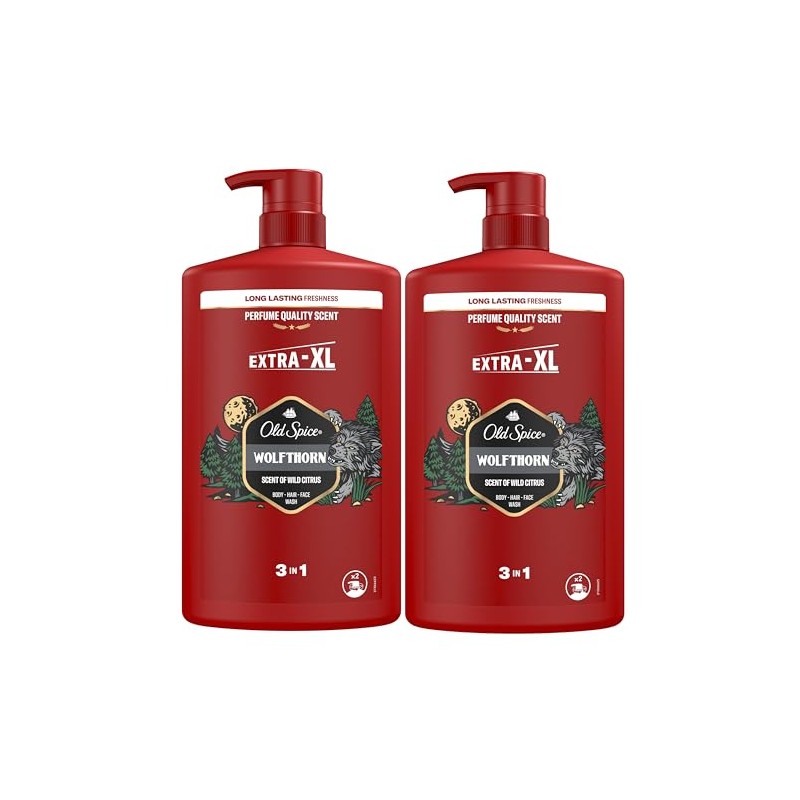 Old Spice Wolfthorn Gel and Shampoo for Men 3-in-1 2