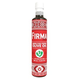 Firma Green Chili Pepper Fused Extra Virgin Olive Oil – Baklouti Chili – Bright, Spicy & Layered Flavor – Cold-Pressed with Tunisian Green Chilies – Gourmet Finishing Oil for Pizza, Pasta, Grilled Meats, Veggies & More – 250mL (8.45 fl oz)