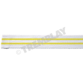 Tremblay Judo Belt Roll 25m White with 2 Yellow Lines