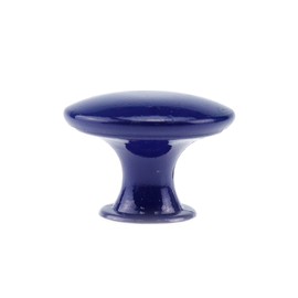 Semetall 6pcs Round Dresser Knobs 1.18 Inch Metal Cabinet Pull Handles for Kitchen Drawer Door Cupboard,Dark Blue