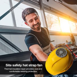 Protective Helmet Cooling Fan, USB Charger, Breathable Head Protection, Ventilated Caps, Personal Cooling Devices for Hot Days Outdoors