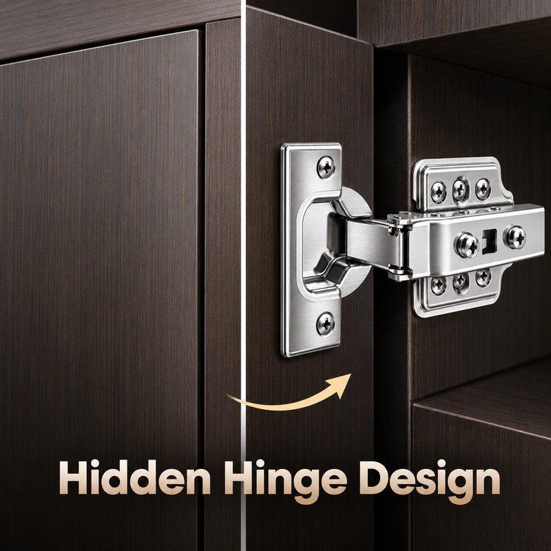 304 Stainless Steel Soft Close Cabinet Hinges – Hydraulic Concealed