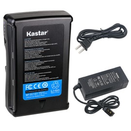 Kastar 1-Pack Battery and D-Tap Charger Compatible with Blackmagic Design V-Mount/V-Lock Battery, URSA Mini Pro 4.6, URSA Mini Pro 4.6K G2 Cinema Camera, URSA Mini 4K Digital Cinema Camera