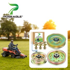 POSEAGLE 532177968 Idler Pulley with 532175820 and 532193195 Idler Pulley Kit Replaces Husqvarna 532193197, 532175820, 539107620, 532175080, 532181775, 177968, 193197, 175820, 175080, 189993, 193195