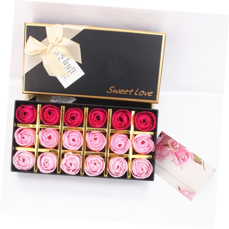 Healeved 2boxes Creative present Mothers Day Present Rose Soap Flower