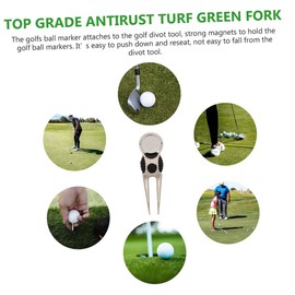 GANAZONO 2pcs Professional Golf Divot Tool Decorative Lawn Repairing Tool Ball Marker for Golf Accessories Durable Design for Maintenance