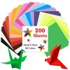 Caianwin 200 Sheets Origami Paper 10 x 10 cm/4 Inch Craft Paper 20 Colours Square Paper for Home and School, Art Projects, Parties and Handmade DIY Origami