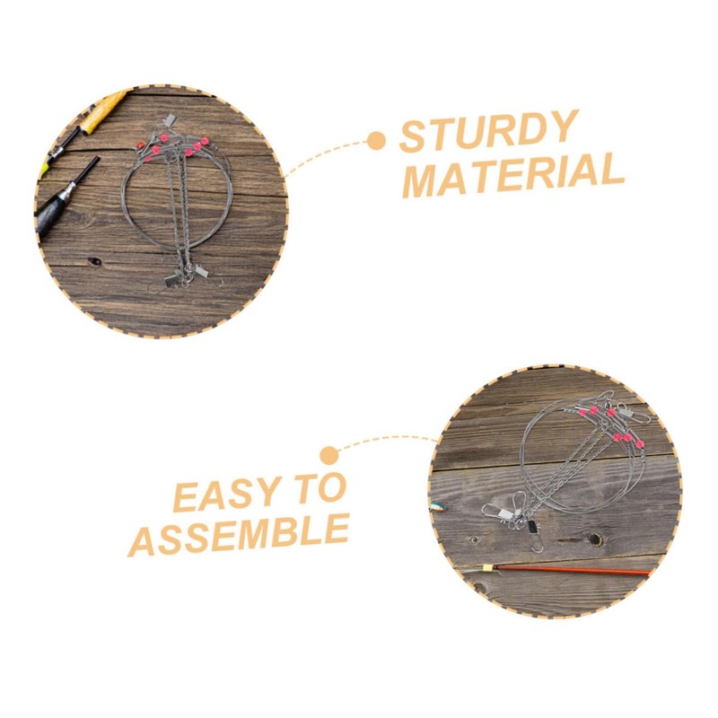 WOONEKY 5pcs Saltwater Fishing Leader Rigs High Strength Wire with