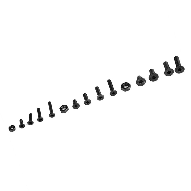 480pcs/set Black Carbon Steel Hexagonal Countersunk Screw Nut Kit M2