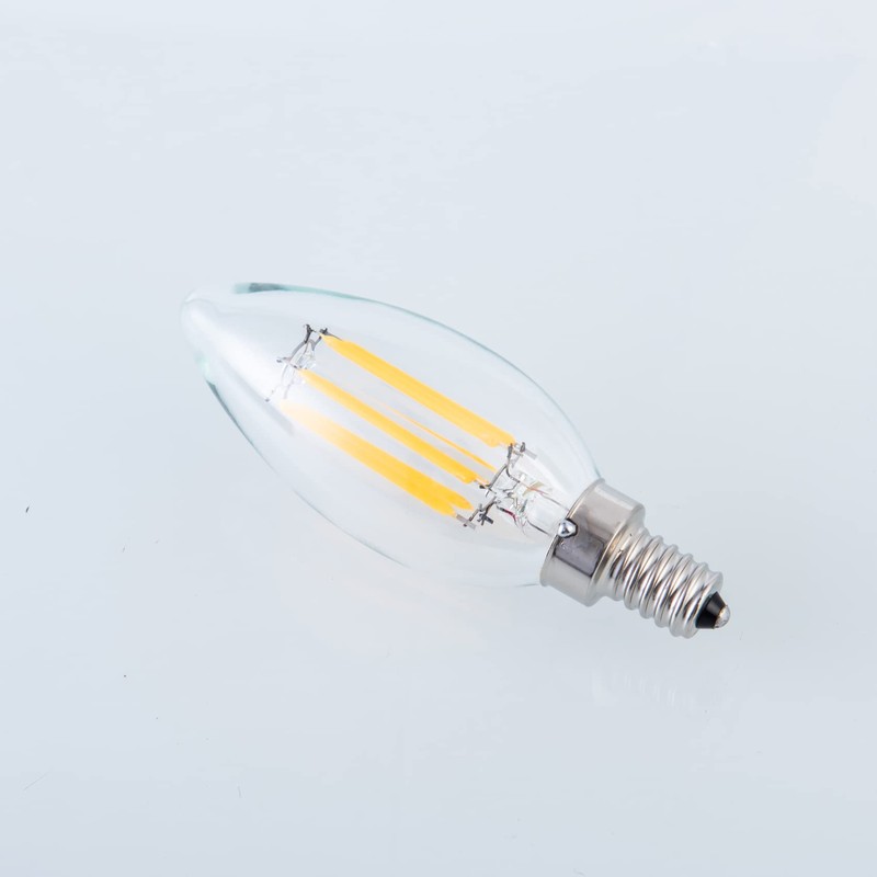 SHUWDKAR Low Voltage Bulbs 12 Volt Candelabra Base LED Bulbs,