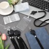 50 Set Lanyard with ID Holder, Flat Lanyard with Retractable