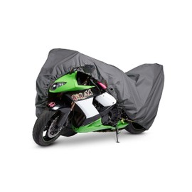 Covermates Motorcycle Cover - Light Weight Polyester, Weather Resistant, Drawcord Hem, Power Sports Covers, Charcoal