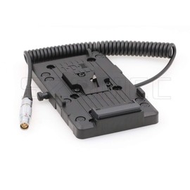 SZRMCC V-Mount Battery Plate with D-Tap Female Output and 6 Pin Female Coiled Power Cable for Red Epic Scarlet DSMC2 Camera