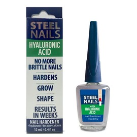 Amen Steel Nails Hardener with Hyaluronic Acid 0.40oz, No More Brittle Nails, Grow, Harden in Weeks