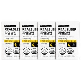 Hurum Real Sleep 1200mg x 30 tablets (4) / JJ Mall / 휴럼 리얼슬립 1200mg x 30정 4개 / JJ몰
