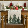 Artoid Mode Pine Tree Snowflake Christmas Table Runner, Seasonal Winter