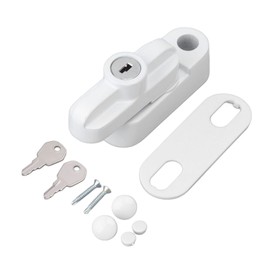 Window Locks, External Window Latch Made of Aluminium Alloy Security Window Latch for Single Double Windows (White)