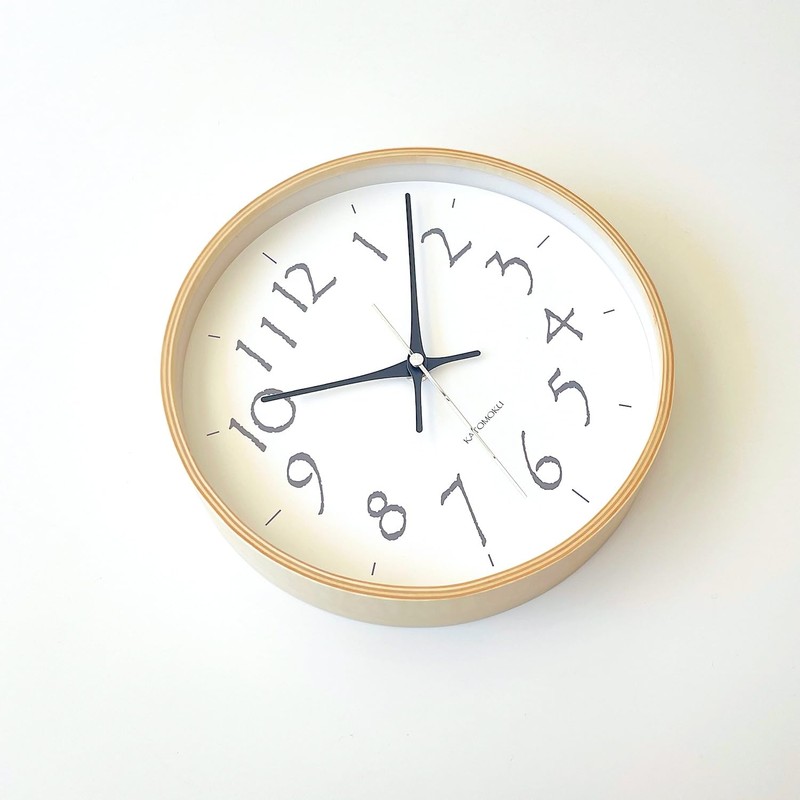 KATOMOKU Plywood Clock 20 Radio Clock Sweep (Continuous Second Hand)