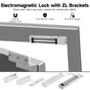 Lnrueg Electromagnetic Lock with ZL Brackets, Waterproof Electric Magnetic Door