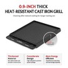 BIG HORN OUTDOORS Cast Iron Griddle Reversible Square Griddle Flat