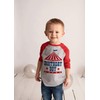 7 ate 9 Apparel Boy's Birthday Circus Red Raglan
