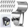 HUXOR 20 Pack Vinyl Siding Hooks for Solar Outdoor Lights,