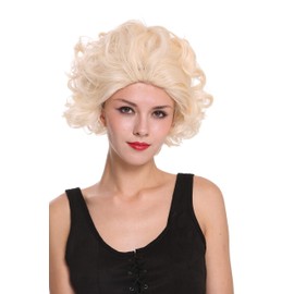 WIG ME UP - 3840-88 Quality women's wig lady short mane voluminous curly curls fair blonde blonde