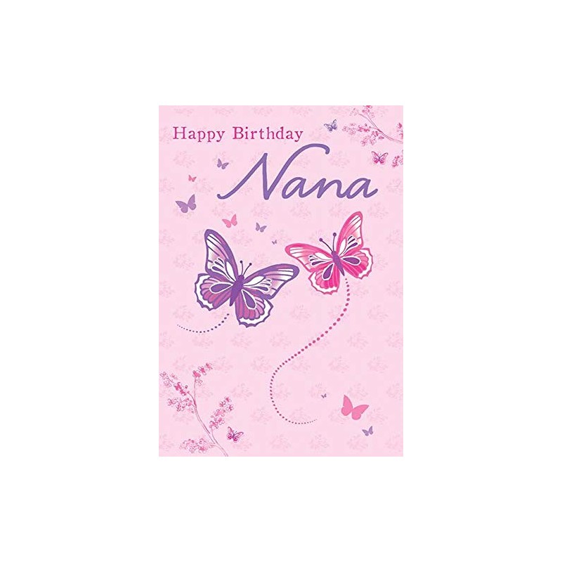 Piccadilly Greetings Traditional Birthday Card Nana,Pink - 7 x 5